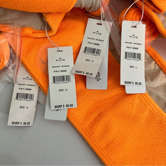 Pilyq Papaya Reef Tube Bandeau Top NWT - Picture 7 of 7